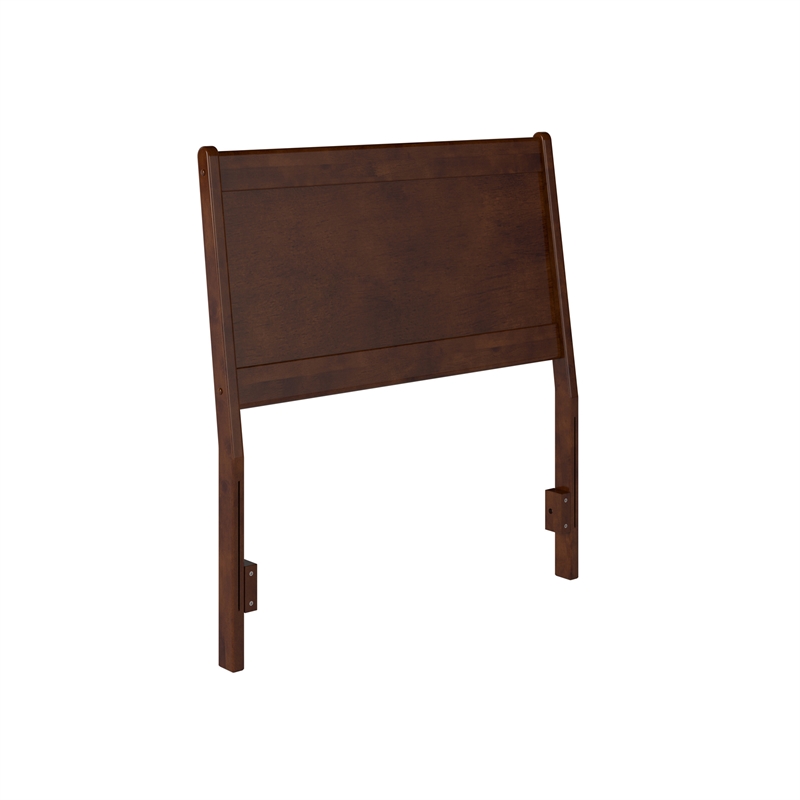 AFI Casanova Twin Sized Solid Hardwood Panel Headboard in Walnut Brown