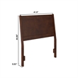 AFI Casanova Twin Sized Solid Hardwood Panel Headboard in Walnut Brown
