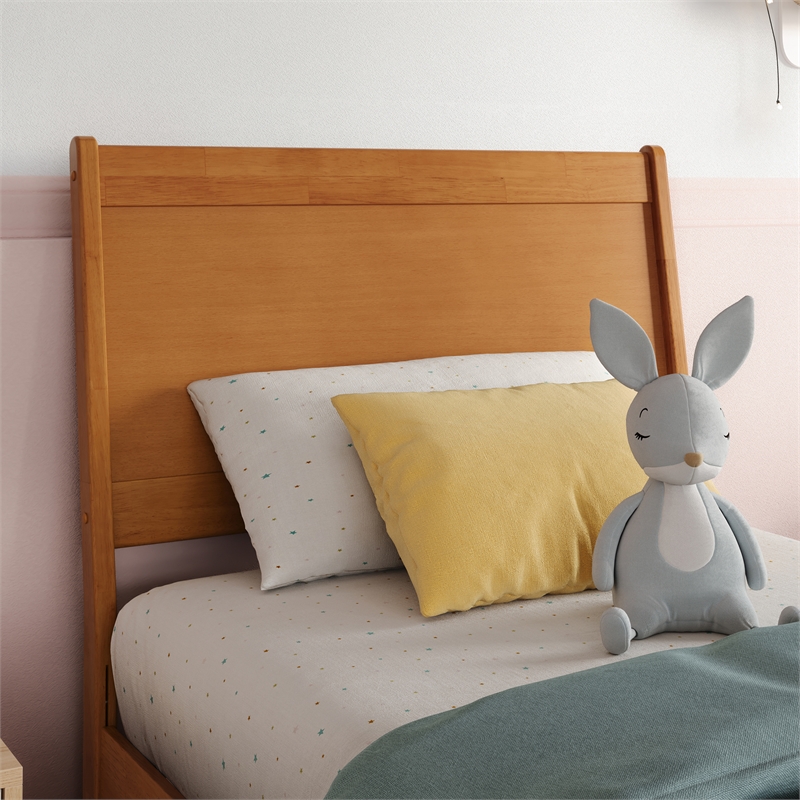 AFI Casanova Twin Sized Solid Hardwood Panel Headboard in Light Toffee