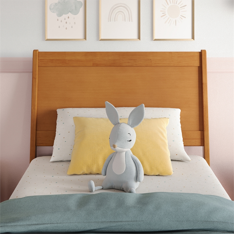 AFI Casanova Twin Sized Solid Hardwood Panel Headboard in Light Toffee