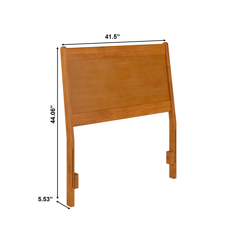 AFI Casanova Twin Sized Solid Hardwood Panel Headboard in Light Toffee