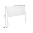 Casanova Full Solid Wood Panel Headboard in White