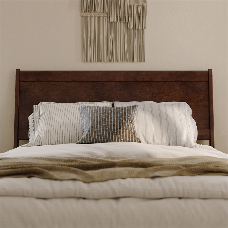 AFI Casanova Queen Sized Solid Hardwood Panel Headboard in Walnut Brown