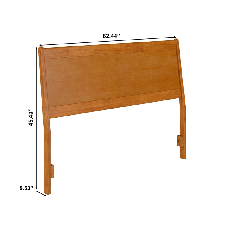 AFI Casanova Queen Solid Wood Panel Headboard in Light Toffee