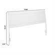 Casanova King Solid Wood Panel Headboard in White
