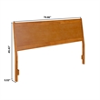 AFI Casanova King Solid Wood Panel Headboard in Light Toffee