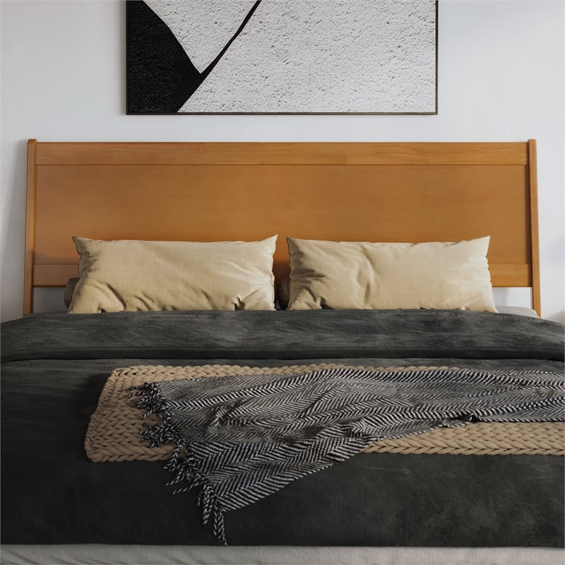 AFI Casanova King Solid Wood Panel Headboard in Light Toffee