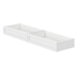 Twin-Full Solid Wood Mid-Century Modern Under Bed Storage Drawers in White