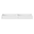 Twin-Full Solid Wood Mid-Century Modern Under Bed Storage Drawers in White