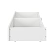 Twin-Full Solid Wood Mid-Century Modern Under Bed Storage Drawers in White