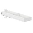 Twin-Full Solid Wood Mid-Century Modern Under Bed Storage Drawers in White