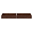 Twin-Full Solid Wood Mid-Century Modern Under Bed Storage Drawers in Walnut