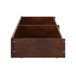 Twin-Full Solid Wood Mid-Century Modern Under Bed Storage Drawers in Walnut