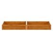 Twin-Full Wood Mid-Century Modern Under Bed Storage Drawers in Light Toffee