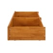 Twin-Full Wood Mid-Century Modern Under Bed Storage Drawers in Light Toffee
