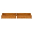 Twin-Full Wood Mid-Century Modern Under Bed Storage Drawers in Light Toffee