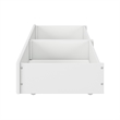 Queen-King-Twin XL Wood Mid-Century Modern Under Bed Storage Drawers in White