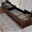 Queen-King-Twin XL Wood Mid-Century Modern Under Bed Storage Drawers in Walnut