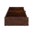 Queen-King-Twin XL Wood Mid-Century Modern Under Bed Storage Drawers in Walnut