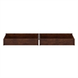 Queen-King-Twin XL Wood Mid-Century Modern Under Bed Storage Drawers in Walnut