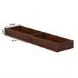 Queen-King-Twin XL Wood Mid-Century Modern Under Bed Storage Drawers in Walnut