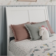 Andorra Twin Wood Platform Bed with Panel Footboard and Storage Drawers in White