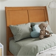Andorra Twin Wood Platform Bed with Panel Footboard & Drawers in Light Toffee