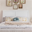 Andorra Full Wood Platform Bed with Panel Footboard and Storage Drawers in White
