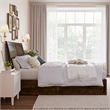 Andorra Full Wood Platform Bed with Panel Footboard & Storage Drawers in Walnut