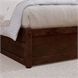Andorra Full Wood Platform Bed with Panel Footboard & Storage Drawers in Walnut