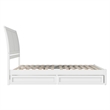 Andorra Queen Wood Platform Bed with Panel Footboard & Storage Drawers in White