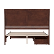 Andorra Queen Wood Platform Bed with Panel Footboard & Storage Drawers in Walnut