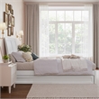 Andorra Twin XL Wood Platform Bed with Panel Footboard &  Trundle in White