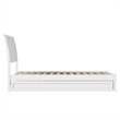 Andorra Twin XL Wood Platform Bed with Panel Footboard &  Trundle in White