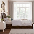 Andorra Twin XL Wood Platform Bed with Panel Footboard & TXL Trundle in Walnut