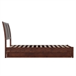 Andorra Twin XL Wood Platform Bed with Panel Footboard & TXL Trundle in Walnut