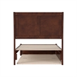 Andorra Twin XL Wood Platform Bed with Panel Footboard & TXL Trundle in Walnut