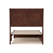 Andorra Twin Wood Platform Bed with Panel Footboard and Twin Trundle in Walnut