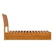 Andorra Twin Platform Bed with Panel Footboard & Twin Trundle in Light Toffee