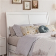 Andorra Full Wood Platform Bed with Panel Footboard and Twin Trundle in White