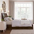 Andorra Full Wood Platform Bed with Panel Footboard and Twin Trundle in Walnut