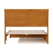 Andorra Full Platform Bed with Panel Footboard & Twin Trundle in Light Toffee