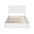 Andorra Queen Wood Platform Bed with Panel Footboard & Twin XL Trundle in White