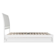 Andorra Queen Wood Platform Bed with Panel Footboard & Twin XL Trundle in White