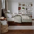 Andorra Queen Wood Platform Bed with Panel Footboard & Twin XL Trundle in Walnut
