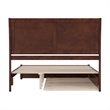 Andorra Queen Wood Platform Bed with Panel Footboard & Twin XL Trundle in Walnut