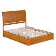 Andorra Queen Platform Bed with Panel Footboard & TXL Trundle in Light Toffee