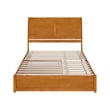 Andorra Queen Platform Bed with Panel Footboard & TXL Trundle in Light Toffee