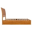 Andorra Queen Platform Bed with Panel Footboard & TXL Trundle in Light Toffee