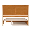 Andorra Queen Platform Bed with Panel Footboard & TXL Trundle in Light Toffee